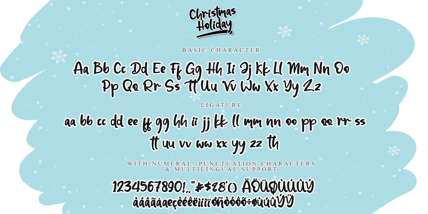 Christmas Holiday Italic Font preview